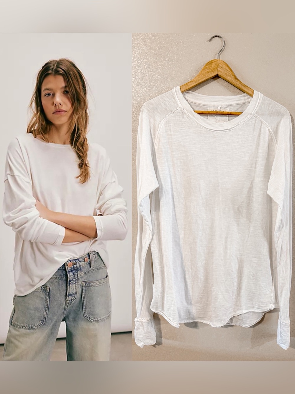 We the Free | Free People | Oversized Cotton Long Sleeve Relaxed Fit Tee